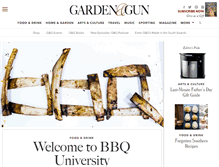 Tablet Screenshot of gardenandgun.com